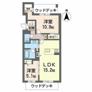 レフィシア犬山【0101号室】の間取り