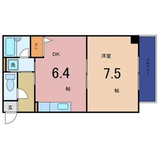 エタージュ中宮【306号室】の間取り