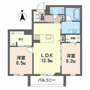 レフィシア犬山【0302号室】の間取り