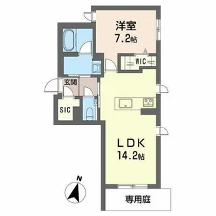 Asgard金山【0102号室】の間取り