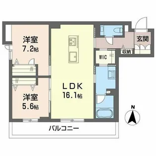 春和景明【0105号室】の間取り