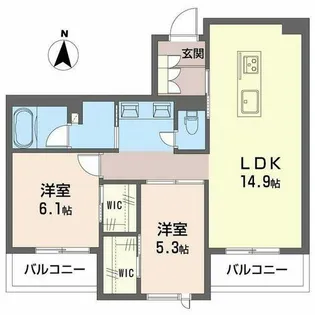 春和景明【0103号室】の間取り