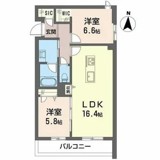 春和景明【0102号室】の間取り