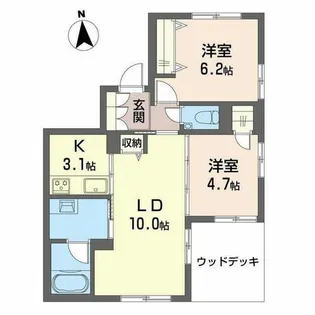 MONREVE-K【0101号室】の間取り