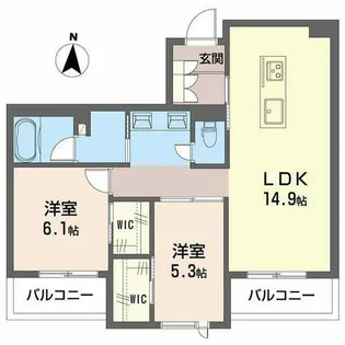 春和景明【0203号室】の間取り