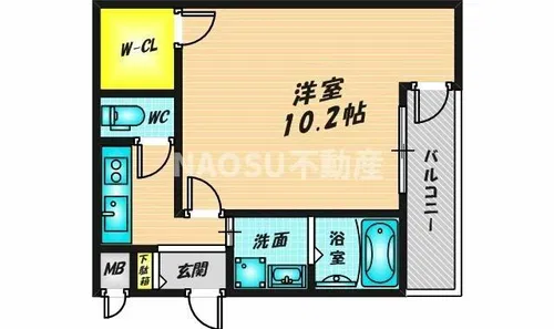 マスダハイツ【101号室】の間取り