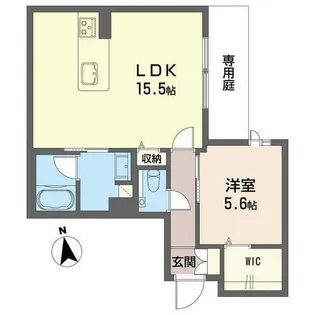 Miroir 東別院【0103号室】の間取り
