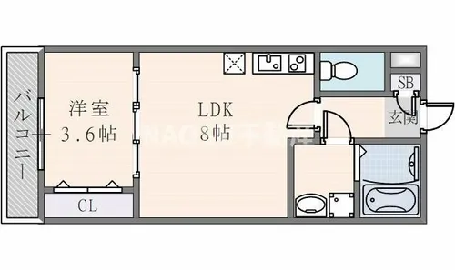 ジーメゾン鳥居アヴェニエ【0102号室】の間取り