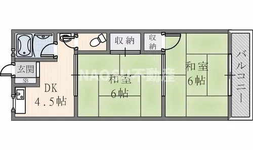八栄マンション【304号室】の間取り