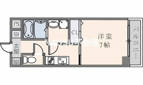 ゼファー東大阪【9階】の間取り
