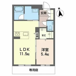 Miroir 東別院【0102号室】の間取り