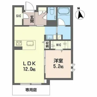 Miroir 東別院【0101号室】の間取り