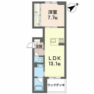 エクラソーレ【0102号室】の間取り