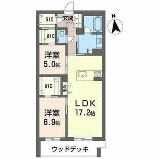 メゾン ド コリーヌ【0103号室】の間取り