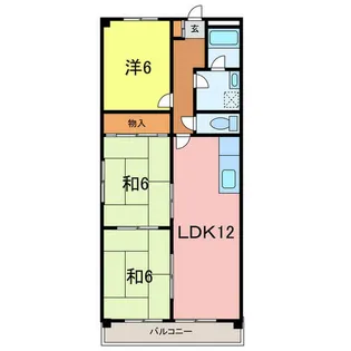 愛知県知立市来迎寺町天白【マンション】の間取り