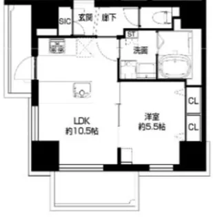 1LDKの間取り画像