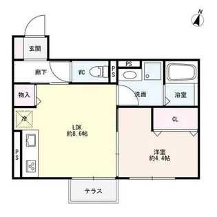 スカイコートA棟【2階】の間取り