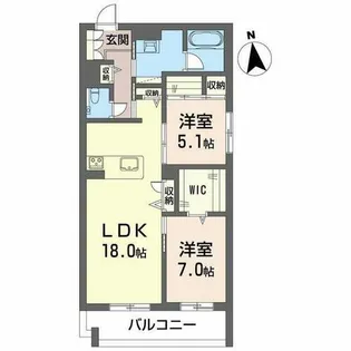メゾン ド コリーヌ【0205号室】の間取り