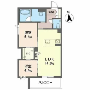 メゾン ド コリーヌ【0201号室】の間取り