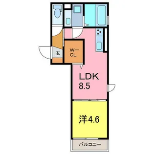 愛知県知立市弘栄3丁目【アパート】の間取り