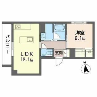 メゾン ド コリーヌ【0207号室】の間取り