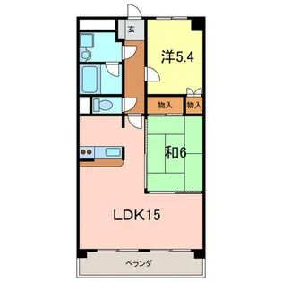 メゾンドヨサミ A棟【2階】の間取り