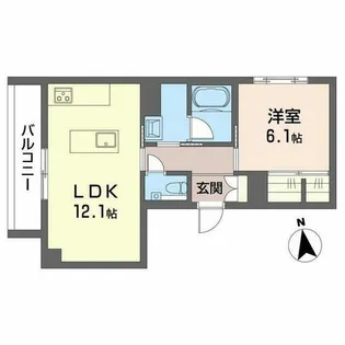 メゾン ド コリーヌ【0307号室】の間取り