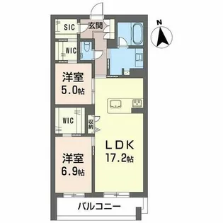 メゾン ド コリーヌ【0403号室】の間取り