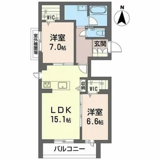 リラ グリシーヌ【0201号室】の間取り
