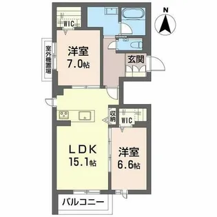 リラ グリシーヌ【0301号室】の間取り