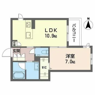 リラ グリシーヌ【0203号室】の間取り