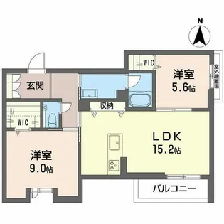 リラ グリシーヌ【0302号室】の間取り