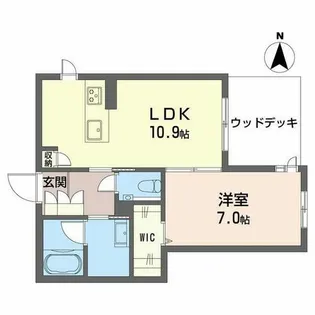 リラ グリシーヌ【0103号室】の間取り