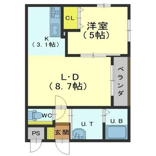 CONCHE柏ヶ丘通【204号室】の間取り