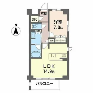 グランマスト白壁二丁目【0604号室】の間取り