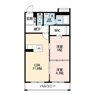 フロイデ【3階】の間取り
