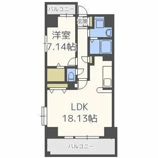 エスヴェール北梅田【11階】の間取り
