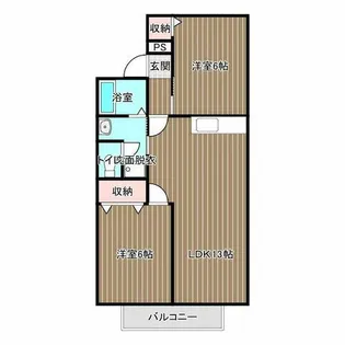 アルテスタ牟呂【203号室】の間取り