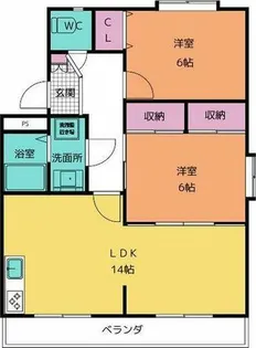 シーズンコート柏原町【401号室】の間取り