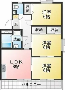 シーズンコート柏原町【1階】の間取り