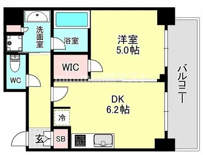 エステムコート北堀江Ⅱ【13階】の間取り