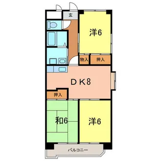 SOLE善明【4階】の間取り
