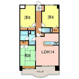 サンコート21ANJO【402号室】の間取り