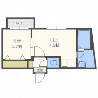 カハラコート4th【4階】の間取り