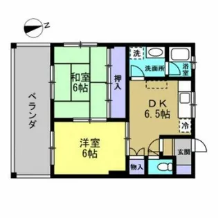 マンション杉【2A号室】の間取り