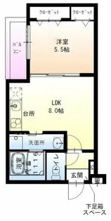 フジパレス高石Ⅲ番館【305号室】の間取り