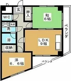 ウエストコート又穂【2階】の間取り