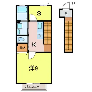 刈谷市宝町グロリア【201号室】の間取り