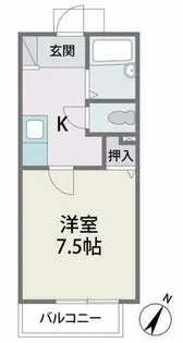 タウンハウス3番館【1階】の間取り