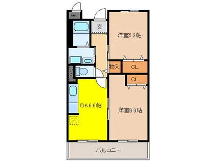 カーサ・タカバⅡ【3階】の間取り